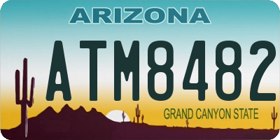 AZ license plate ATM8482