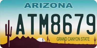 AZ license plate ATM8679