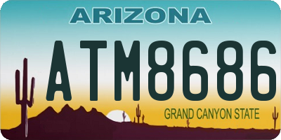 AZ license plate ATM8686