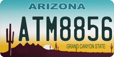 AZ license plate ATM8856