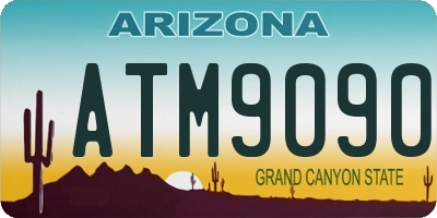 AZ license plate ATM9090