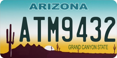 AZ license plate ATM9432