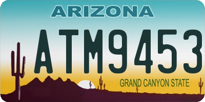 AZ license plate ATM9453