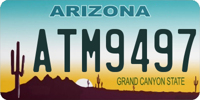 AZ license plate ATM9497