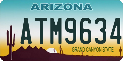 AZ license plate ATM9634