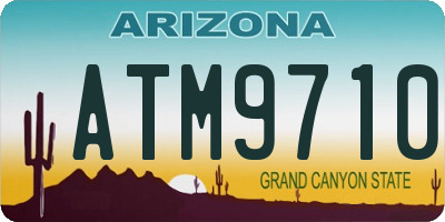 AZ license plate ATM9710