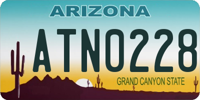 AZ license plate ATN0228