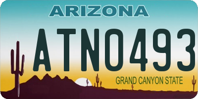 AZ license plate ATN0493