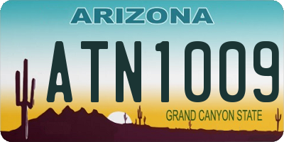 AZ license plate ATN1009