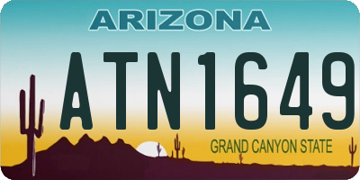 AZ license plate ATN1649