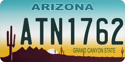 AZ license plate ATN1762