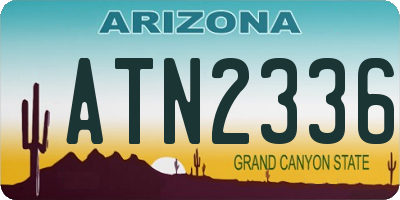 AZ license plate ATN2336