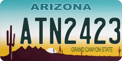 AZ license plate ATN2423
