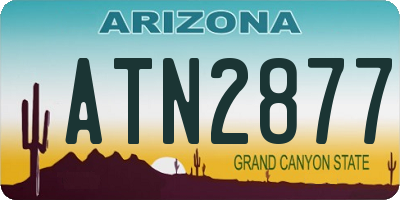 AZ license plate ATN2877