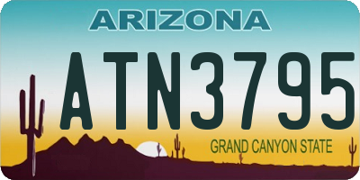 AZ license plate ATN3795