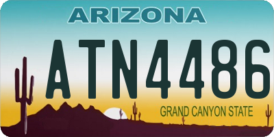 AZ license plate ATN4486