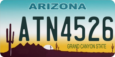 AZ license plate ATN4526