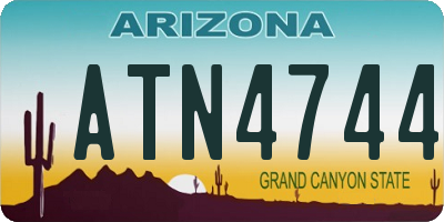 AZ license plate ATN4744