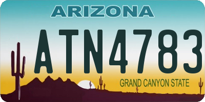 AZ license plate ATN4783