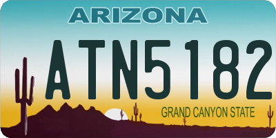 AZ license plate ATN5182