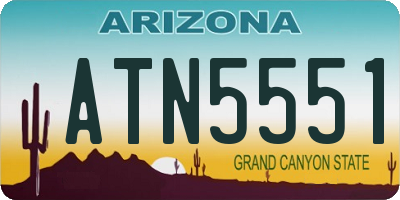 AZ license plate ATN5551