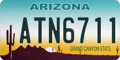 AZ license plate ATN6711
