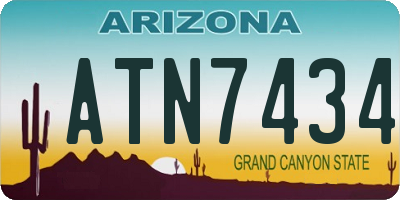 AZ license plate ATN7434
