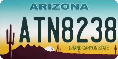 AZ license plate ATN8238
