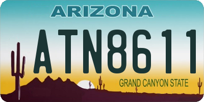 AZ license plate ATN8611