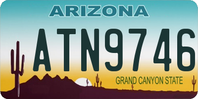 AZ license plate ATN9746