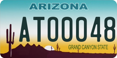 AZ license plate ATO0048