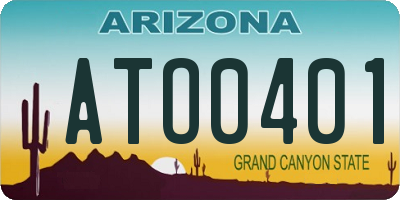AZ license plate ATO0401