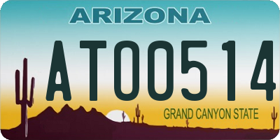 AZ license plate ATO0514
