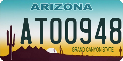 AZ license plate ATO0948