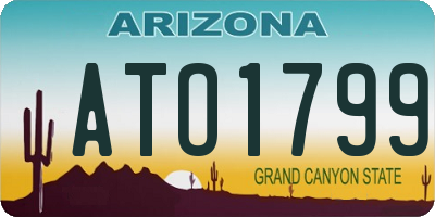 AZ license plate ATO1799