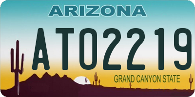 AZ license plate ATO2219
