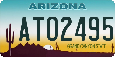 AZ license plate ATO2495