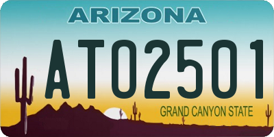 AZ license plate ATO2501