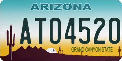 AZ license plate ATO4520