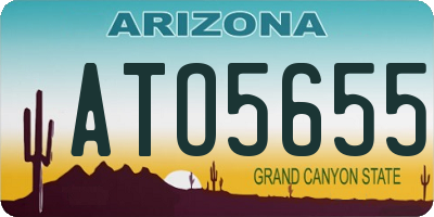 AZ license plate ATO5655