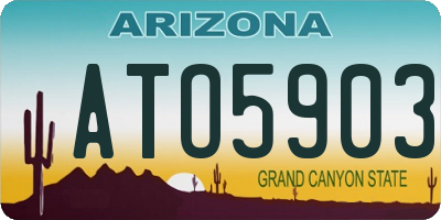 AZ license plate ATO5903