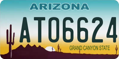 AZ license plate ATO6624