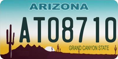 AZ license plate ATO8710