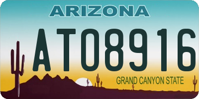 AZ license plate ATO8916