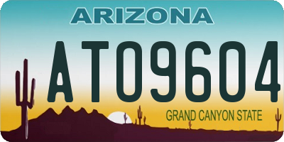 AZ license plate ATO9604