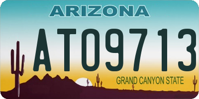 AZ license plate ATO9713
