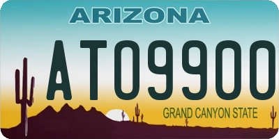 AZ license plate ATO9900