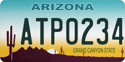 AZ license plate ATP0234