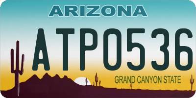 AZ license plate ATP0536