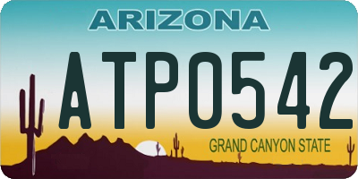 AZ license plate ATP0542